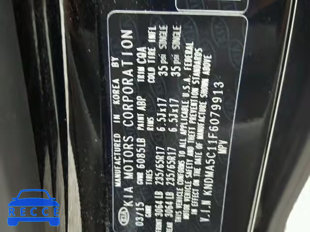 2015 KIA SEDONA L KNDMA5C11F6079913 image 9