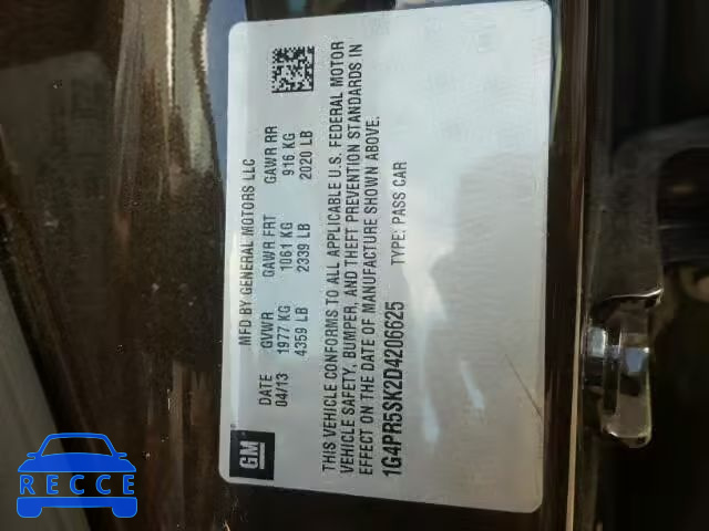 2013 BUICK VERANO CON 1G4PR5SK2D4206625 image 9