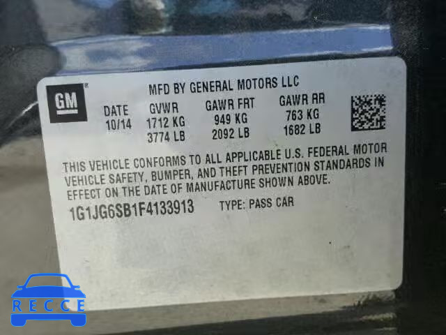 2015 CHEVROLET SONIC RS 1G1JG6SB1F4133913 image 9