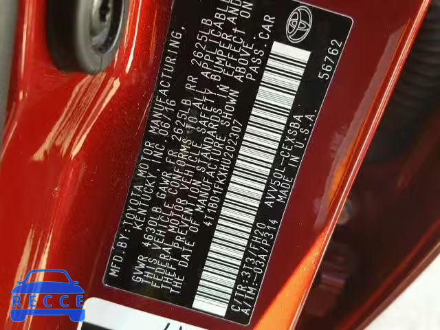 2017 TOYOTA CAMRY HYBR 4T1BD1FKXHU202307 image 9