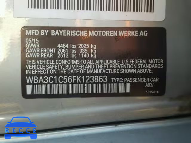 2015 BMW 328I SULEV WBA3C1C56FK123863 Bild 9