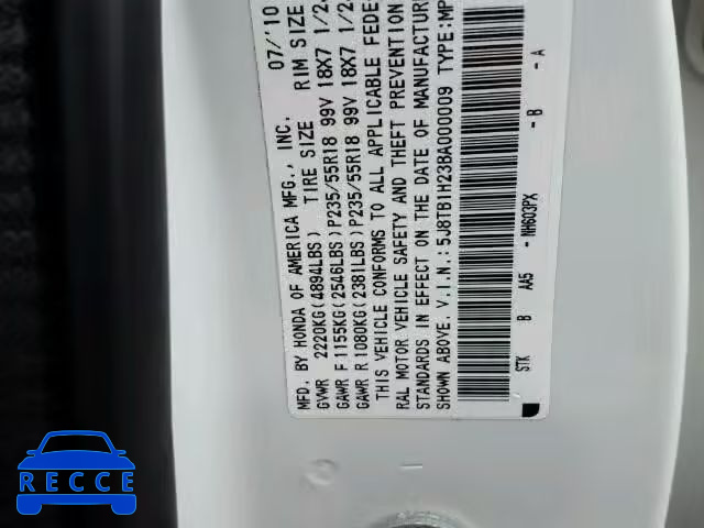 2011 ACURA RDX 5J8TB1H23BA000009 Bild 9