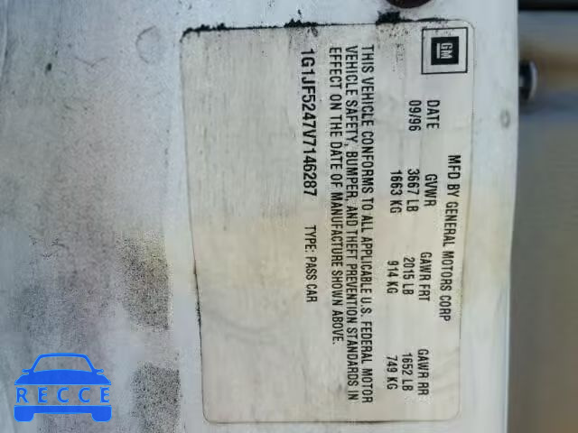 1997 CHEVROLET CAVALIER L 1G1JF5247V7146287 image 9