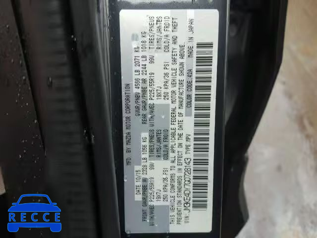 2016 MAZDA CX-5 GRAND JM3KE4DY7G0728143 image 9