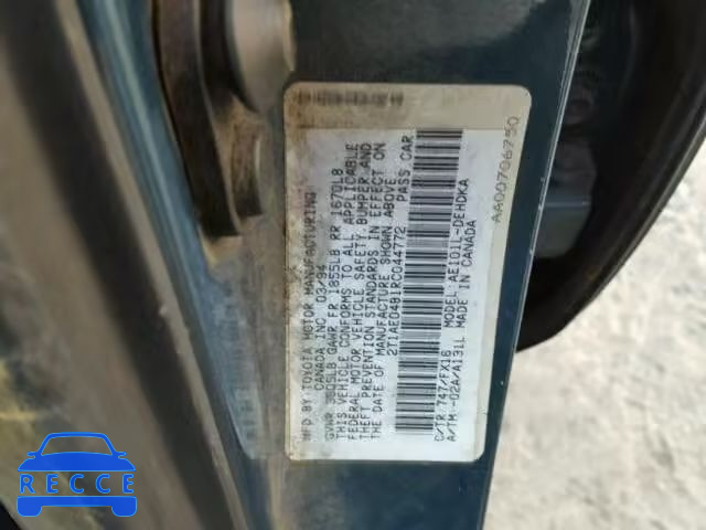 1994 TOYOTA COROLLA 2T1AE04B1RC044772 image 9