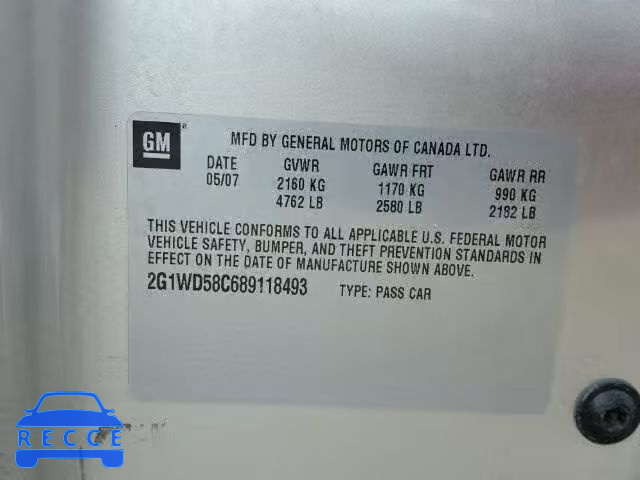 2008 CHEVROLET IMPALA SUP 2G1WD58C689118493 image 9