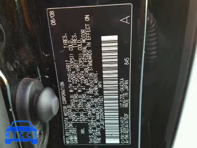 2009 LEXUS GX 470 JTJBT20X090171821 image 9