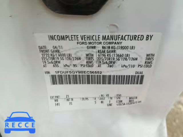 2011 FORD F550 SUPER 1FDUF5GY9BEC56552 image 9