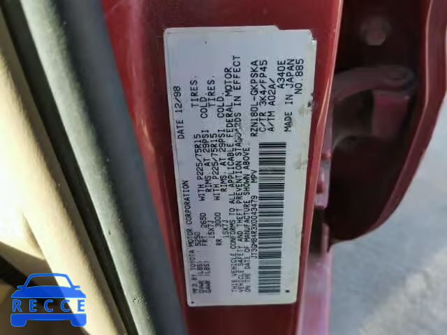 1999 TOYOTA 4RUNNER JT3GM84R3X0043479 image 9