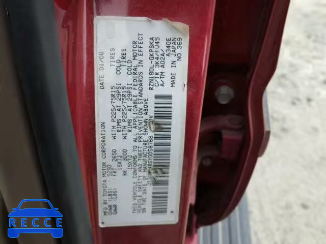2000 TOYOTA 4RUNNER JT3GM84R6Y0058768 image 9