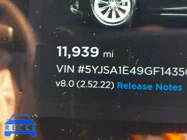 2016 TESLA MODEL S 5YJSA1E49GF143502 image 7