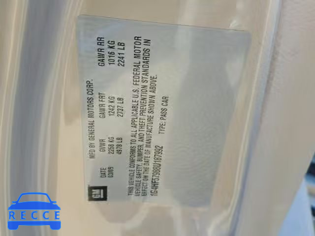 2008 BUICK LUCERNE SU 1G4HF57988U187992 image 9