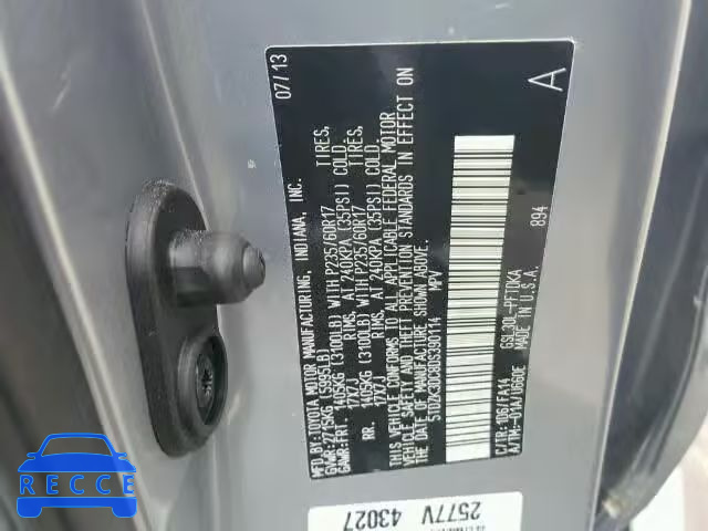 2013 TOYOTA SIENNA 5TDZK3DC8DS390114 image 9