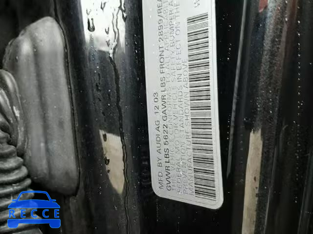 2004 AUDI A8 L QUATT WAUML44E04N015853 image 9