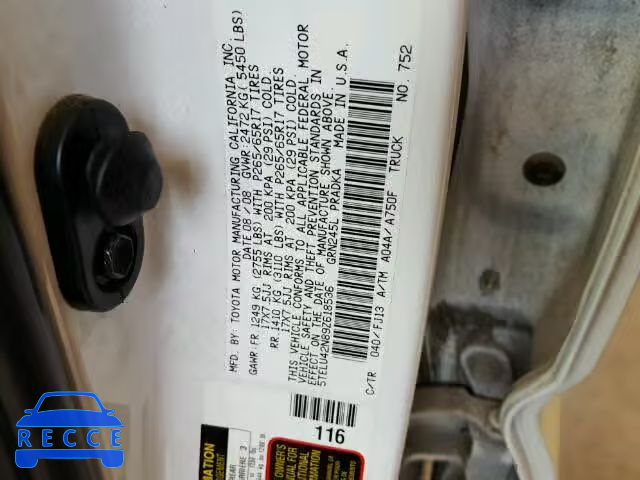 2009 TOYOTA TACOMA DOU 5TELU42N89Z618536 image 9