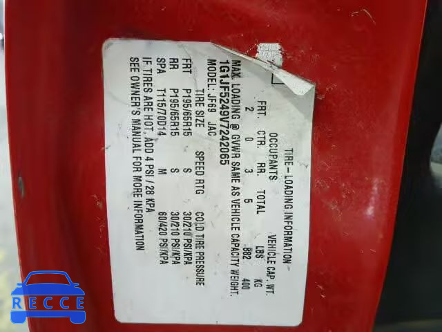 1997 CHEVROLET CAVALIER L 1G1JF5249V7242065 image 9