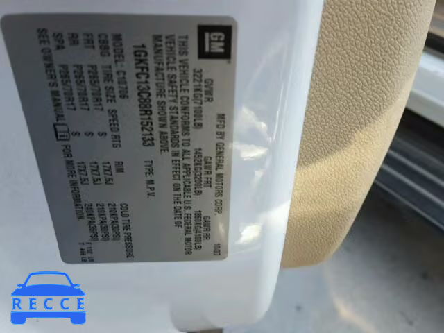 2008 GMC YUKON 1GKFC13C88R152133 image 9