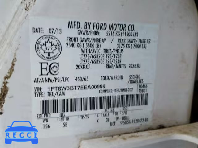 2014 FORD F350 SUPER 1FT8W3BT7EEA00906 image 9