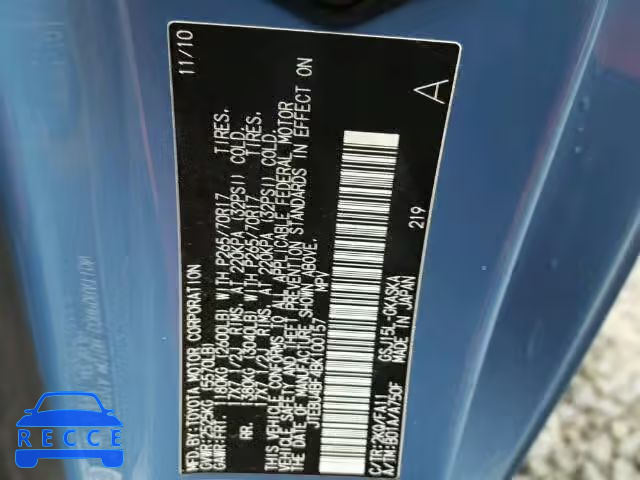 2011 TOYOTA FJ CRUISER JTEBU4BF4BK100157 image 9