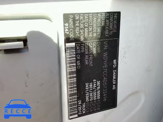 2013 FREIGHTLINER SPRINTER WDYPE7CC4D5732496 image 9