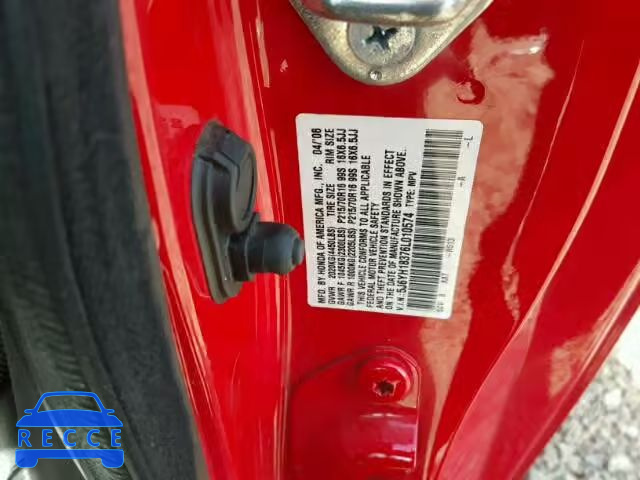 2006 HONDA ELEMENT LX 5J6YH18376L010574 image 9