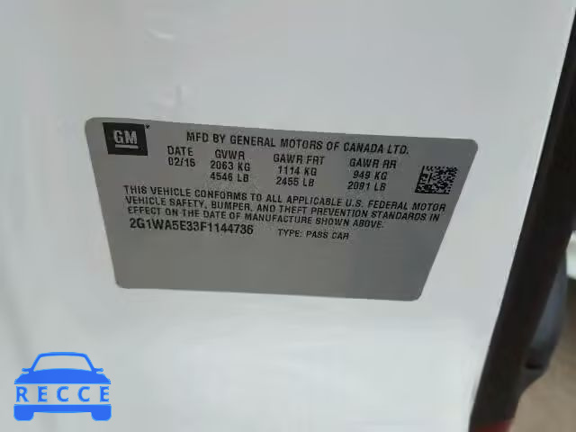 2015 CHEVROLET IMPALA LIM 2G1WA5E33F1144736 image 9