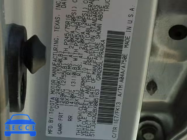 2011 TOYOTA TACOMA PRE 5TFJU4GN2BX005163 Bild 9