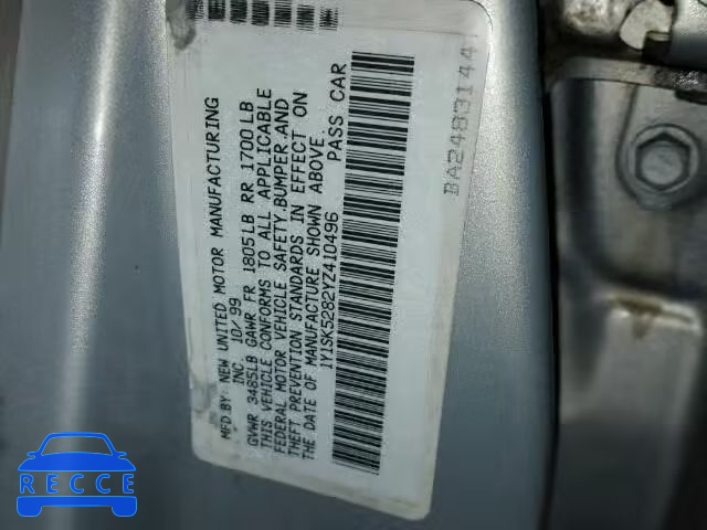 2000 CHEVROLET PRIZM/LSI 1Y1SK5282YZ410496 image 9