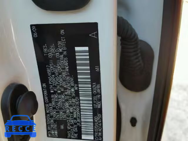 2009 LEXUS GX 470 JTJBT20X990178721 Bild 9
