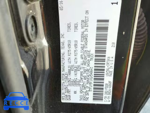 2016 TOYOTA TUNDRA DOU 5TFUY5F1XGX540643 image 9