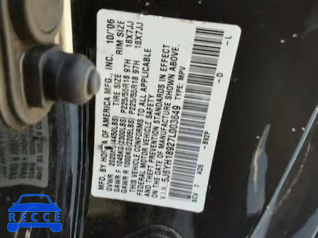 2007 HONDA ELEMENT SC 5J6YH18927L003649 image 9