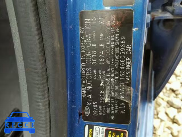 2006 KIA RIO5 KNADE163466059369 image 9