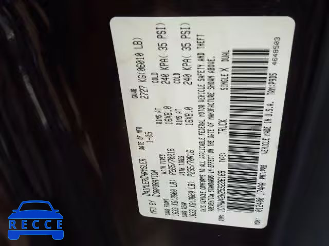 2005 DODGE DAKOTA SLT 1D7HW42N25S226169 image 9