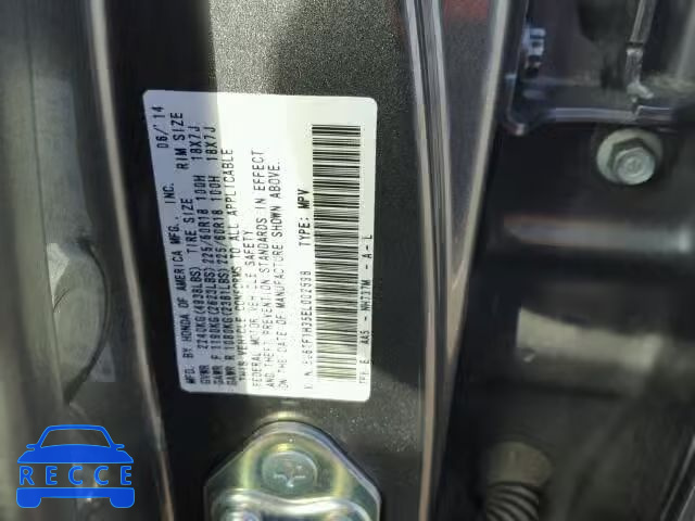2014 HONDA CROSSTOUR 5J6TF1H35EL002598 image 9