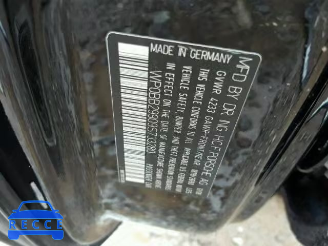 2009 PORSCHE 911 CARRER WP0BB29909S733280 image 9