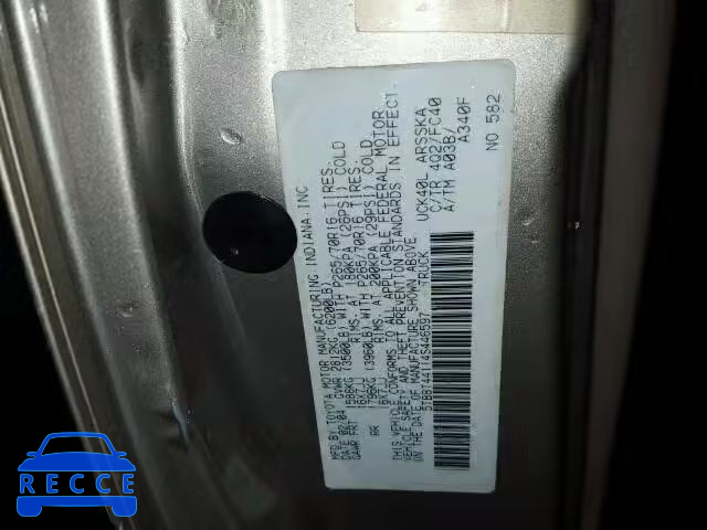 2004 TOYOTA TUNDRA ACC 5TBBT44114S446597 image 9