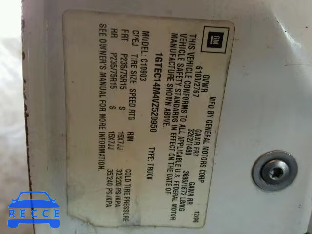 1997 GMC SIERRA C15 1GTEC14M4VZ520950 image 9