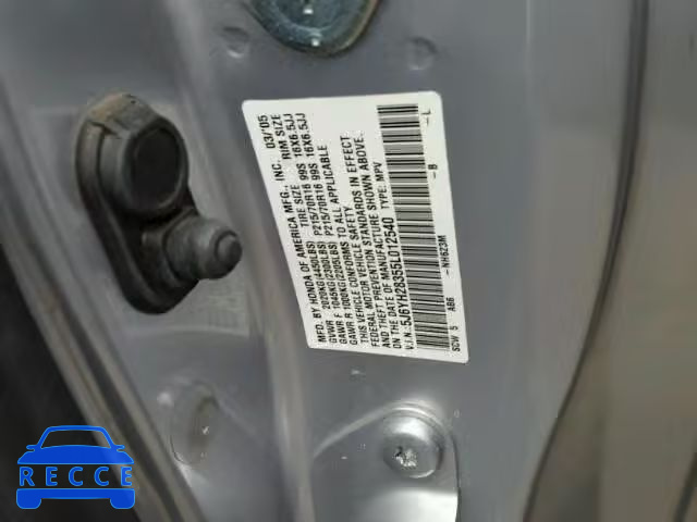 2005 HONDA ELEMENT LX 5J6YH28355L012540 image 9