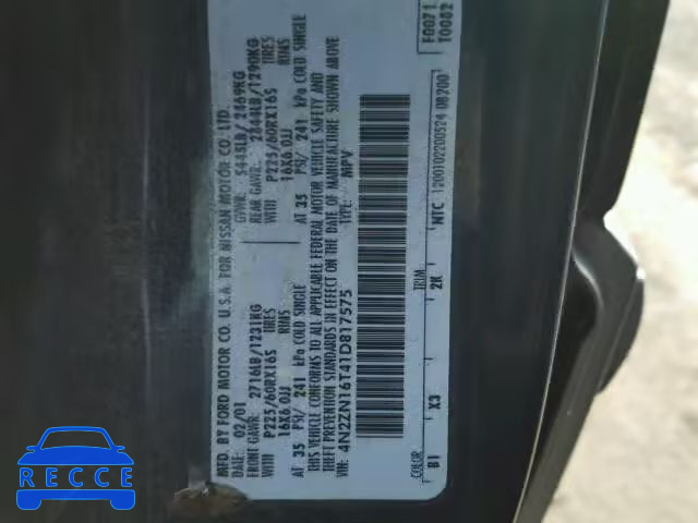 2001 NISSAN QUEST SE 4N2ZN16T41D817575 image 9
