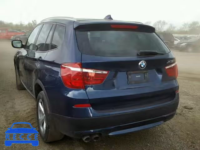 2012 BMW X3 XDRIVE2 5UXWX5C51CL721570 зображення 2