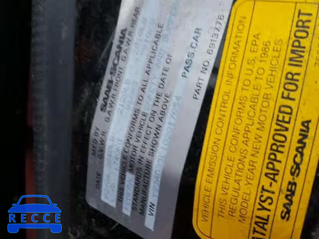 1986 SAAB 900 YS3AD35L1G2017054 image 9
