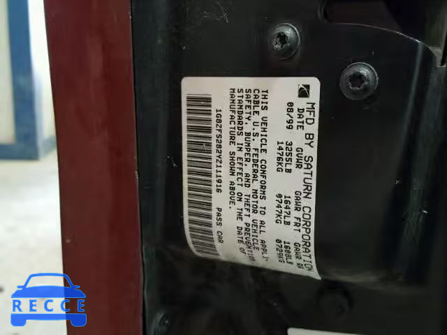 2000 SATURN SL 1G8ZF5282YZ111916 зображення 9