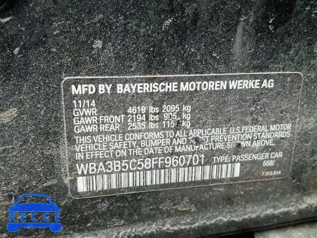 2015 BMW 328XI SULE WBA3B5C58FF960701 image 9