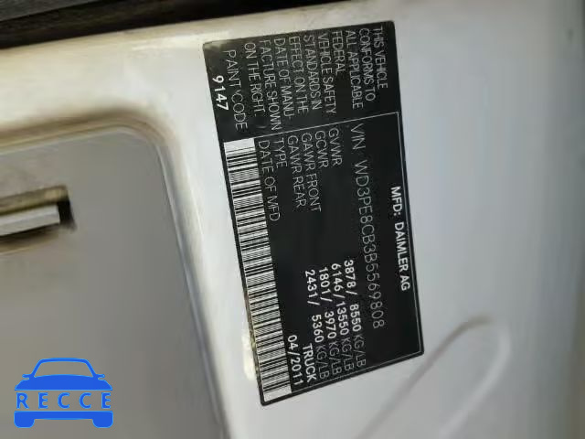 2011 MERCEDES-BENZ SPRINTER 2 WD3PE8CB3B5569808 зображення 9