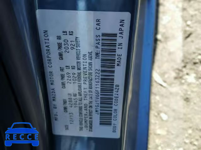 2015 MAZDA 6 TOURING JM1GJ1V66F1163222 image 9