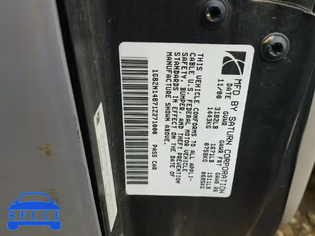 2001 SATURN SC1 1G8ZN14871Z271000 image 9