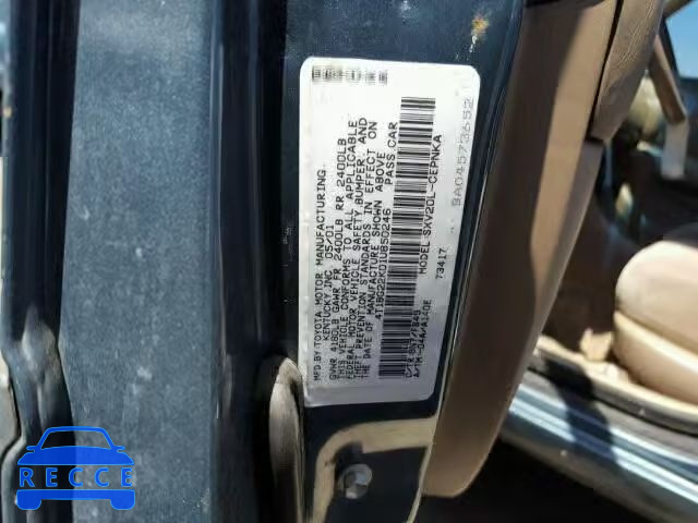 2001 TOYOTA CAMRY 4T1BG22K01U850246 image 9