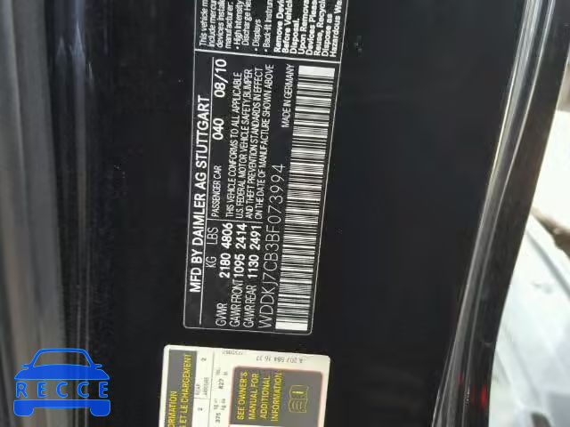 2011 MERCEDES-BENZ E550 WDDKJ7CB3BF073994 image 9