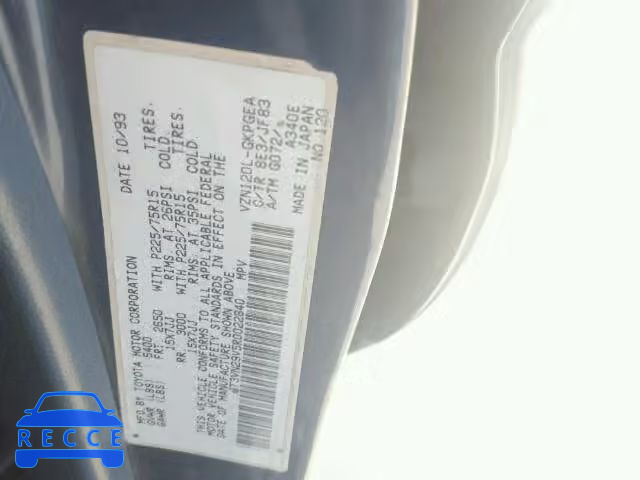 1994 TOYOTA 4RUNNER SR JT3VN29V5R0022840 image 9