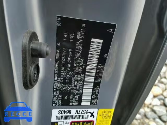 2014 TOYOTA SIENNA 5TDZK3DC3ES522892 image 9